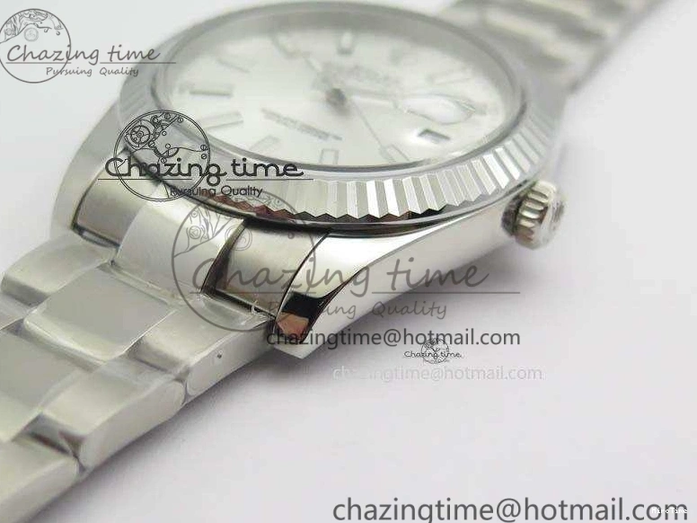 MiroTime 0308 EasyCare DateJust 41mm 126334 Noob 1:1 Best Edition Fluted Bezel Silver Dial On SS Oyster Bracelet A 3588